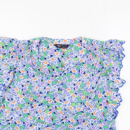 Womens UK Size 6 Marks and Spencer Multicoloured Basic Blouse