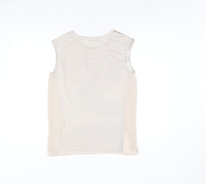 Womens UK Size S Zara Beige Basic Tank