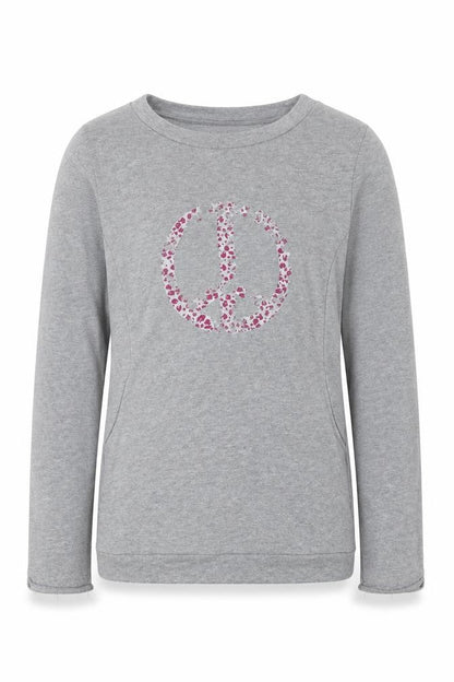 Tchibo Girls Grey Cotton Pullover Sweatshirt Size 13-14 Years Pullover - Pockets