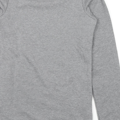 Tchibo Girls Grey Cotton Pullover Sweatshirt Size 13-14 Years Pullover - Pockets