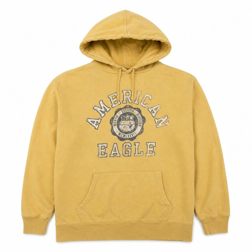 Mens UK Size M American Eagle Outfitters Yellow Pullover Sweatshirt