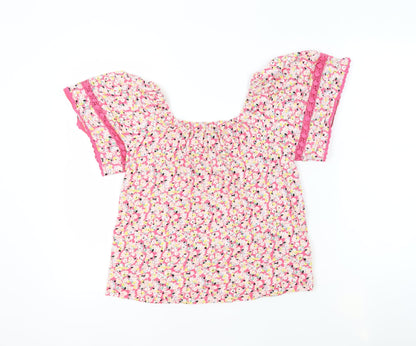 Womens UK Size 6 Marks and Spencer Pink Basic Blouse
