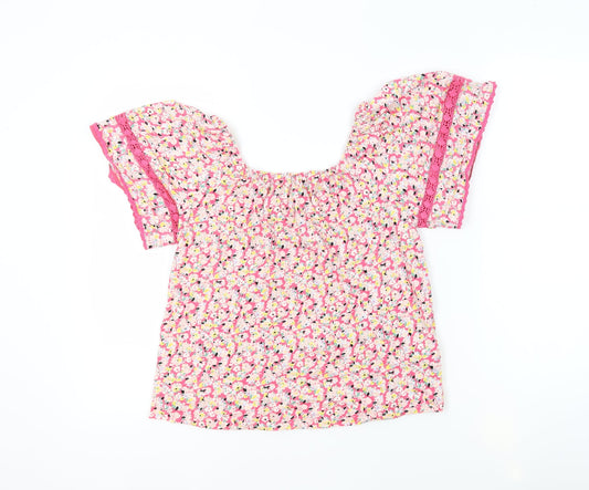 Womens UK Size 6 Marks and Spencer Pink Basic Blouse