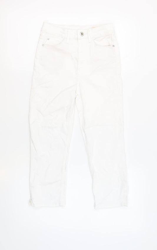 Womens UK Size 6 Marks and Spencer Regular Fit Skinny White Jeans