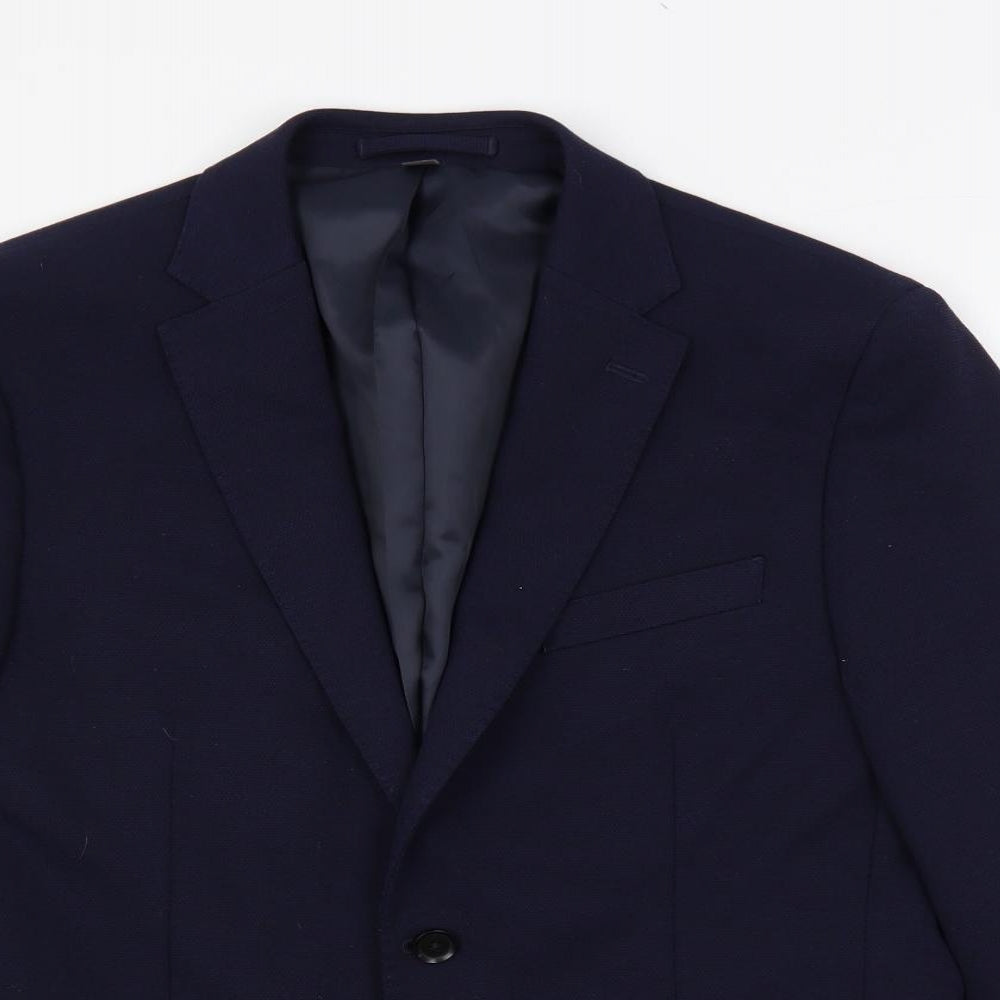 Mens UK Size 40 Marks and Spencer Regular Blue Suit Jacket