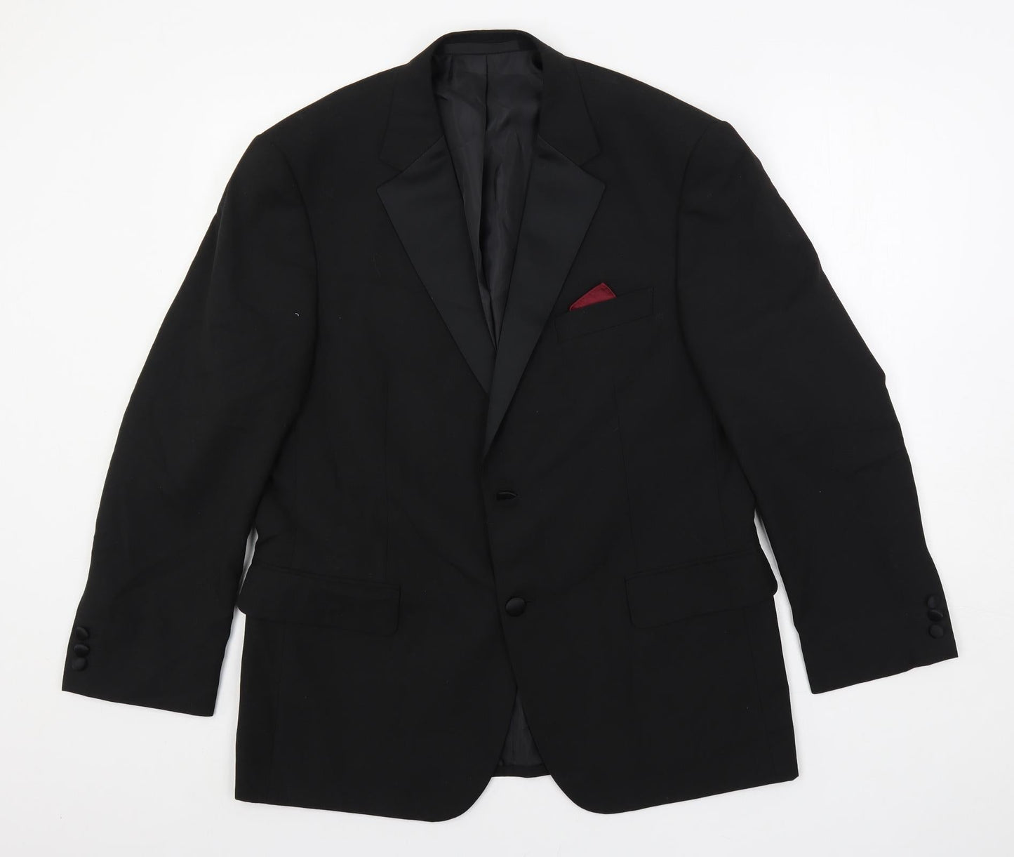 Mens UK Size 40 Marks and Spencer Regular Black Suit Tuxedo