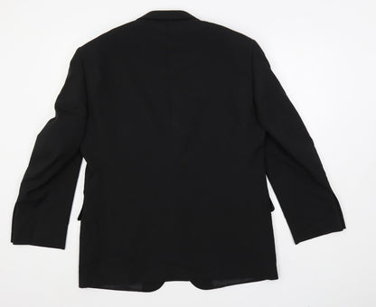 Mens UK Size 40 Marks and Spencer Regular Black Suit Tuxedo