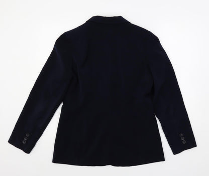 Lakeland Womens Blue Jacket Blazer Size 12 Button