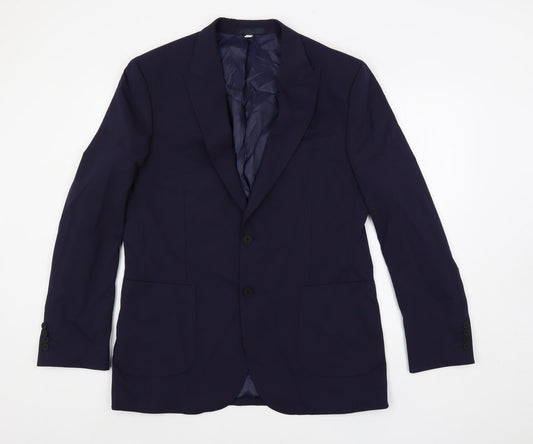 Mens UK Size 42 Marks and Spencer Regular Blue Suit Jacket