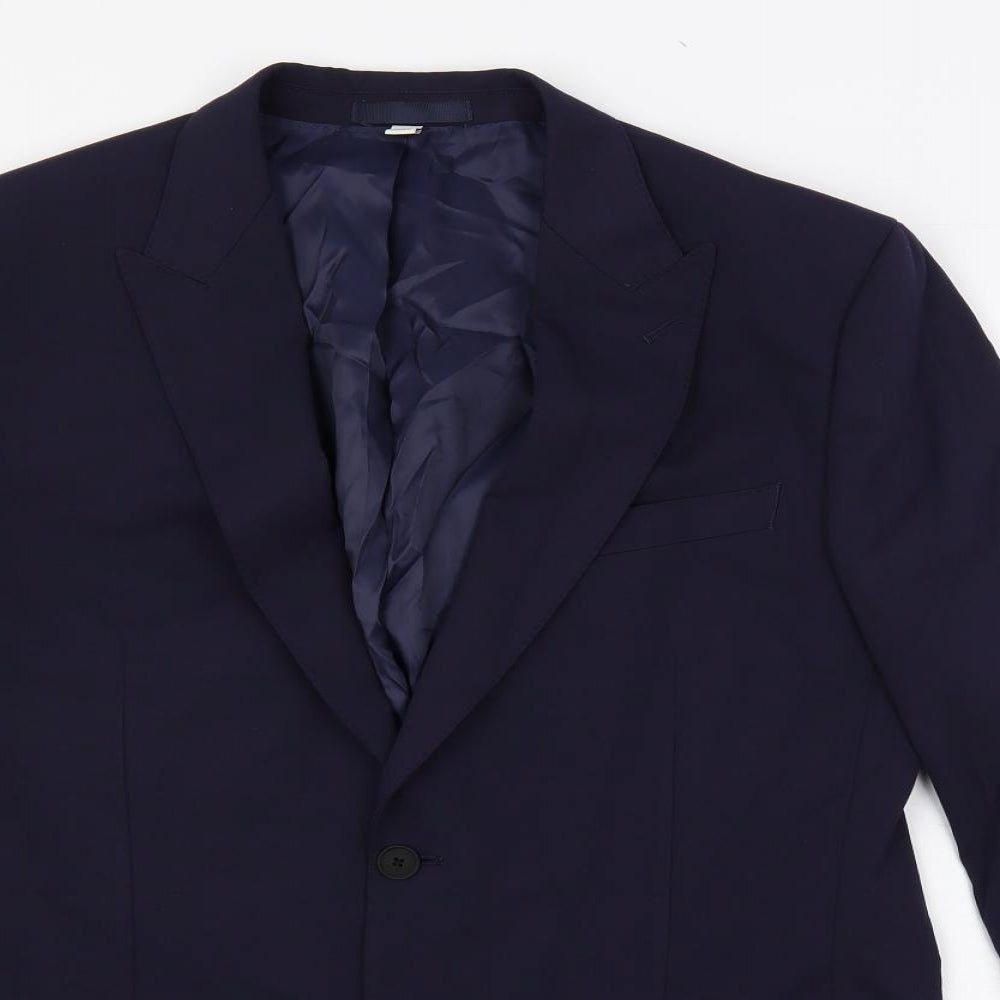 Mens UK Size 42 Marks and Spencer Regular Blue Suit Jacket