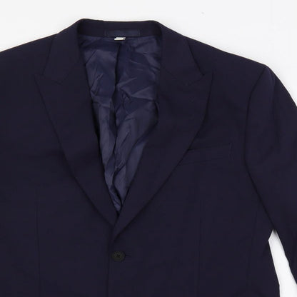 Mens UK Size 42 Marks and Spencer Regular Blue Suit Jacket