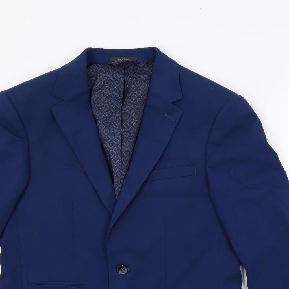 Mens UK Size 36 Marks and Spencer Regular Blue Suit Jacket