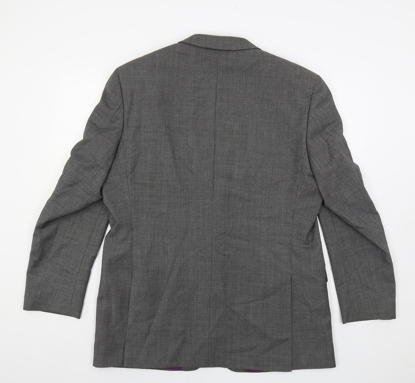 Racing Green Mens Grey Wool Jacket Suit Jacket Size 44 Regular