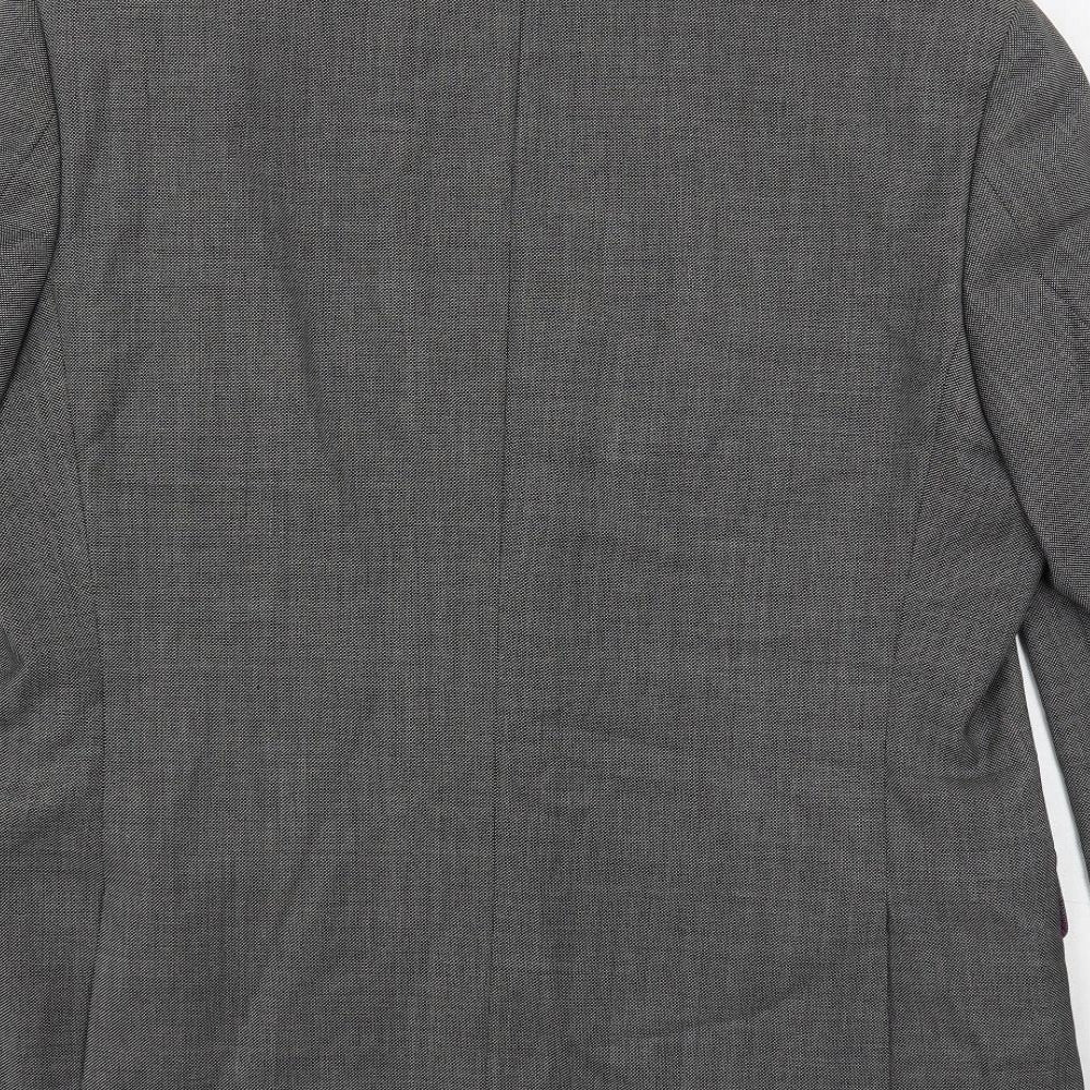 Racing Green Mens Grey Wool Jacket Suit Jacket Size 44 Regular
