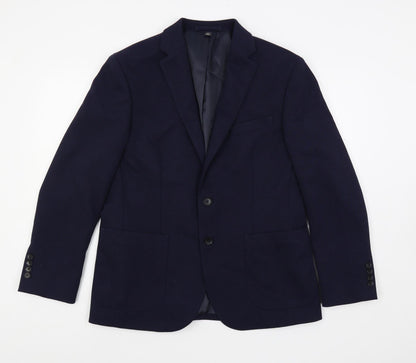 Mens UK Size 40 Marks and Spencer Regular Blue Suit Jacket