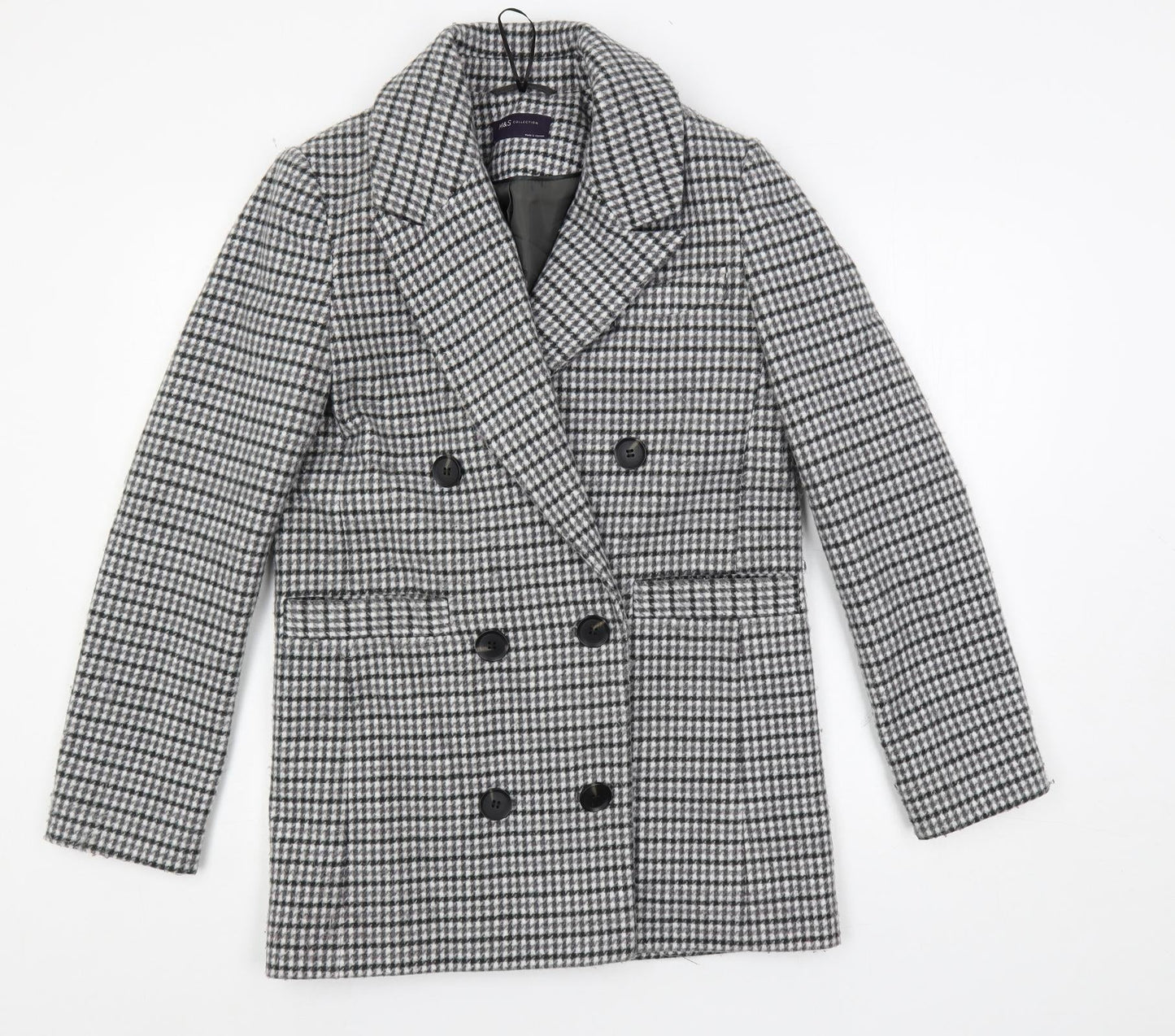 Womens UK Size 6 Marks and Spencer Grey Pea Coat