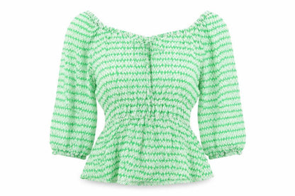 Womens UK Size 6 Marks and Spencer Green Basic Blouse
