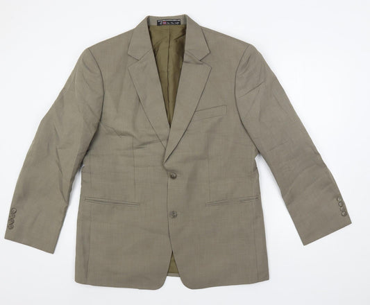 Ambassador Mens Brown Jacket Blazer Size 40 Button