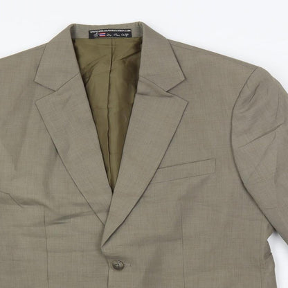 Ambassador Mens Brown Jacket Blazer Size 40 Button