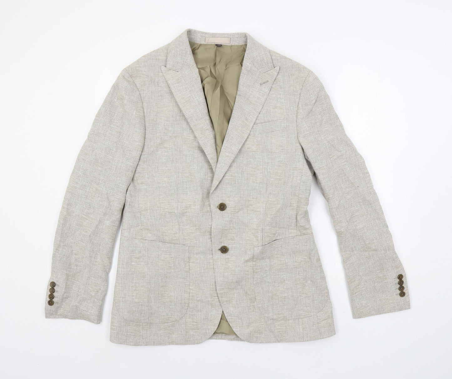 Mens UK Size 40 Marks and Spencer Regular Beige Suit Jacket