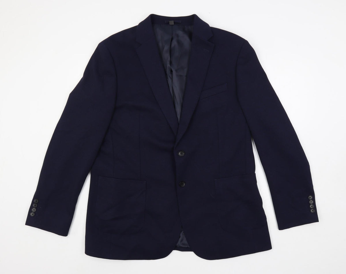 Mens UK Size 44 Marks and Spencer Regular Blue Suit Jacket