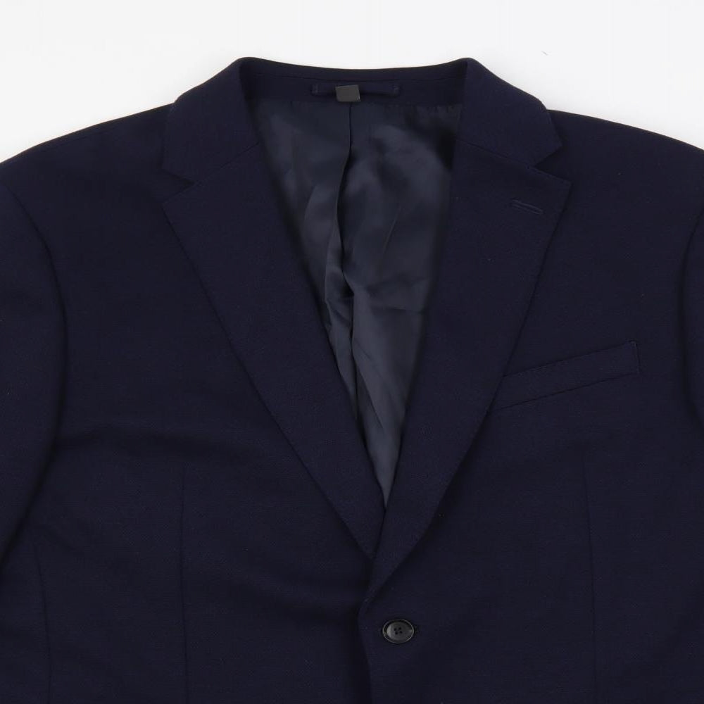 Mens UK Size 44 Marks and Spencer Regular Blue Suit Jacket