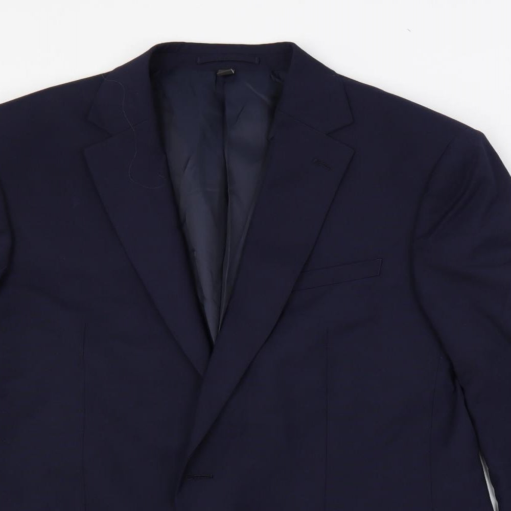 Mens UK Size 42 Marks and Spencer Regular Blue Suit Jacket