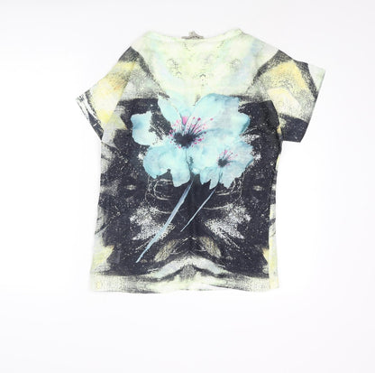Womens UK Size M BASSINI Multicoloured Basic Blouse