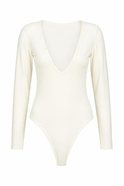 Womens UK Size S Zara One-Piece Ivory Bodysuit