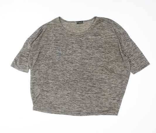 Originals Womens Brown Polyester Basic Blouse Size 20 Round Neck