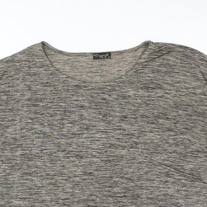 Originals Womens Brown Polyester Basic Blouse Size 20 Round Neck