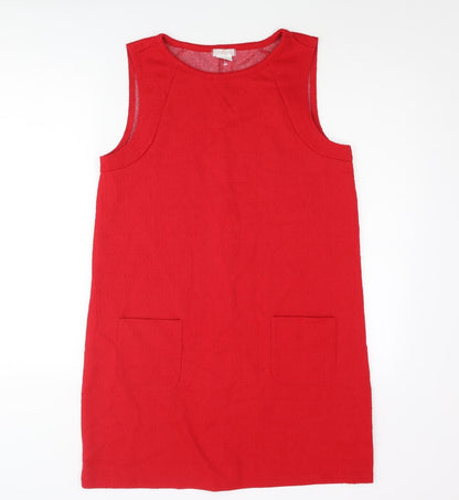 Cooperative Womens Red Acrylic Shift Size S Round Neck Pullover - Textured