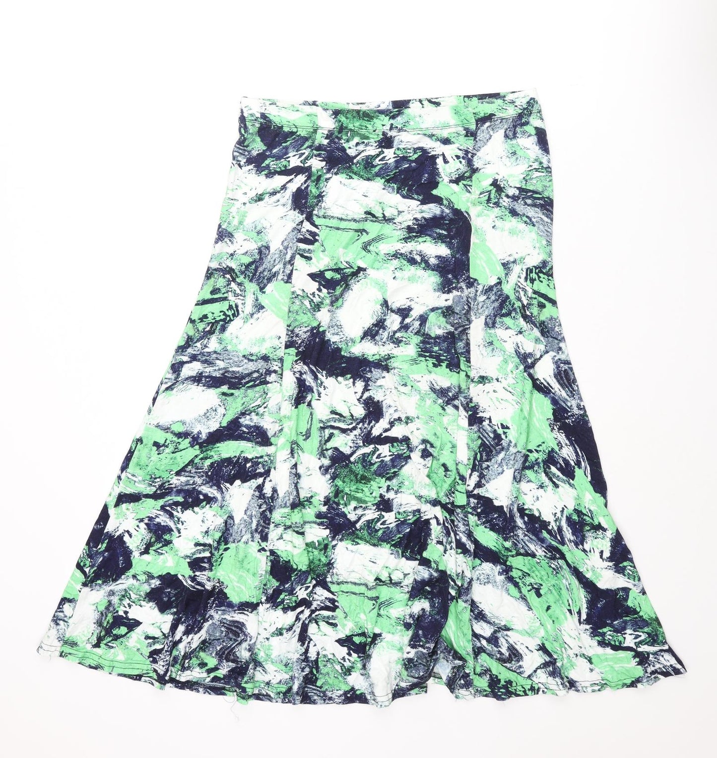 Marble Womens Multicoloured Geometric Viscose Flare Skirt Size 12