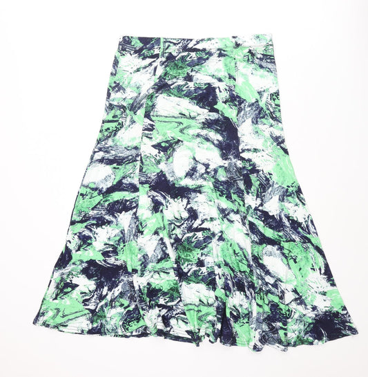 Marble Womens Multicoloured Geometric Viscose Flare Skirt Size 12
