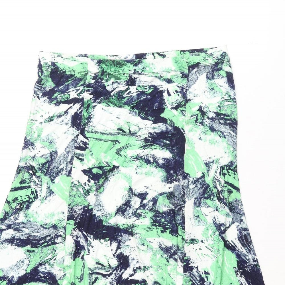 Marble Womens Multicoloured Geometric Viscose Flare Skirt Size 12