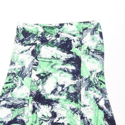 Marble Womens Multicoloured Geometric Viscose Flare Skirt Size 12