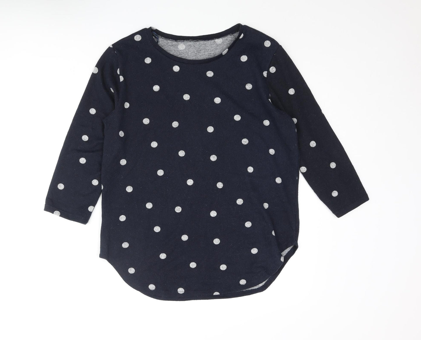 Intuition Womens Blue Round Neck Polka Dot Polyester Pullover Jumper Size 12 - Size 12-14