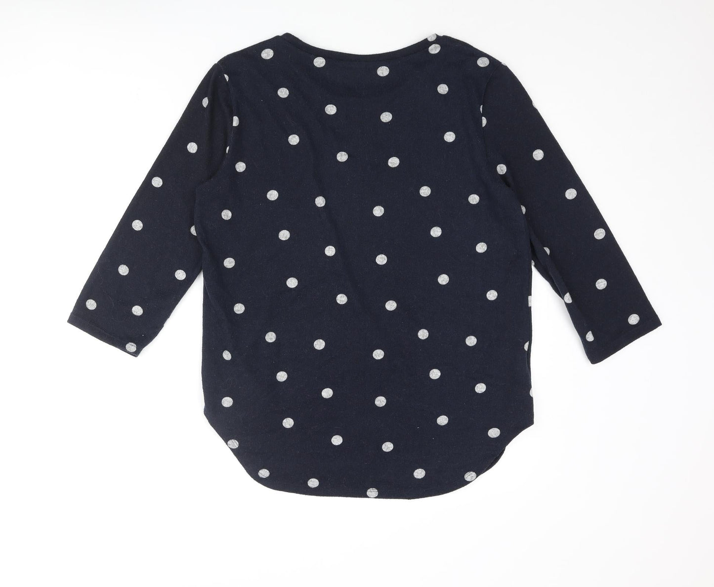 Intuition Womens Blue Round Neck Polka Dot Polyester Pullover Jumper Size 12 - Size 12-14