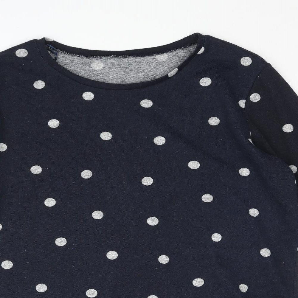 Intuition Womens Blue Round Neck Polka Dot Polyester Pullover Jumper Size 12 - Size 12-14