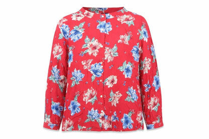 Womens UK Size 16 EWM Red Basic Blouse