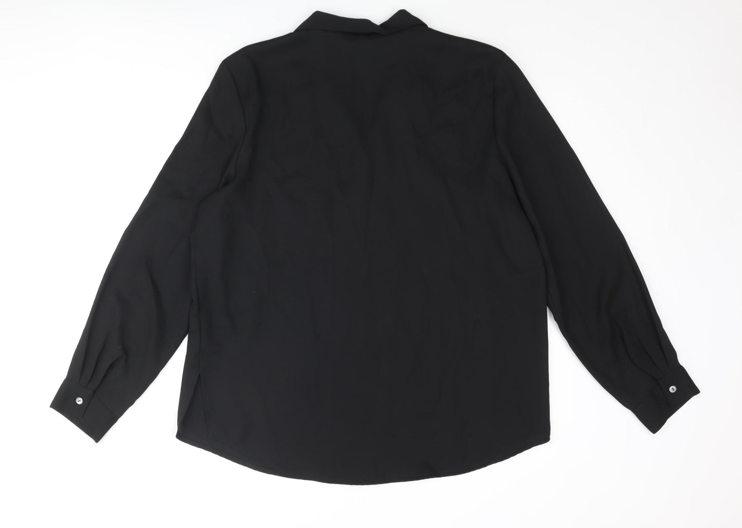 Womens UK Size 16 St Bernard Black Basic Blouse
