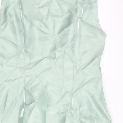 Annorlunda Womens Green Gilet Jacket Size 14 Button