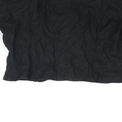 Womens UK Size 12 PRETTYLITTLETHING Black Basic Blouse