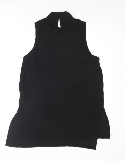 Womens UK Size 8 H&M Black Tunic Blouse