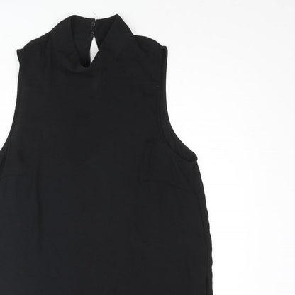 Womens UK Size 8 H&M Black Tunic Blouse