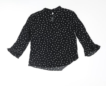 Womens UK Size 8 Forever New Black Basic Blouse