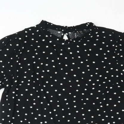 Womens UK Size 8 Forever New Black Basic Blouse