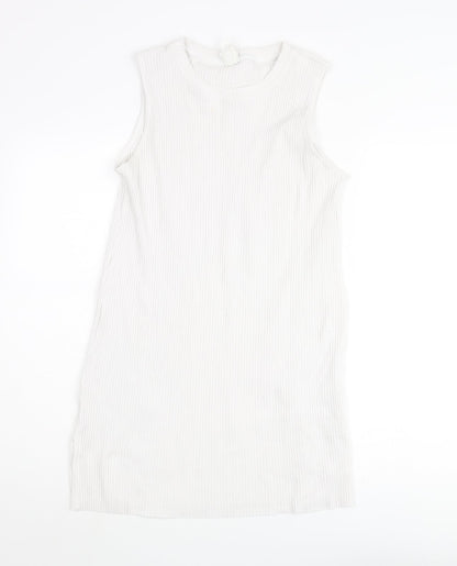 Womens UK Size M H&M White Tunic Tank