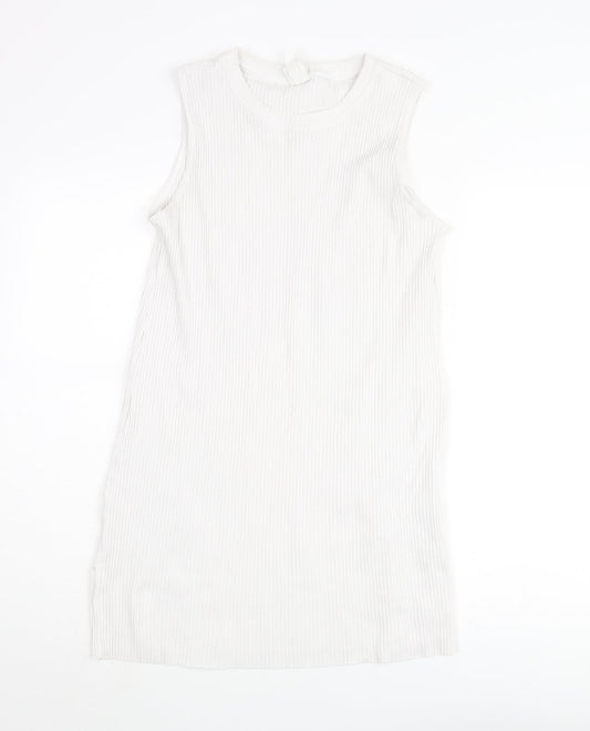 Womens UK Size M H&M White Tunic Tank