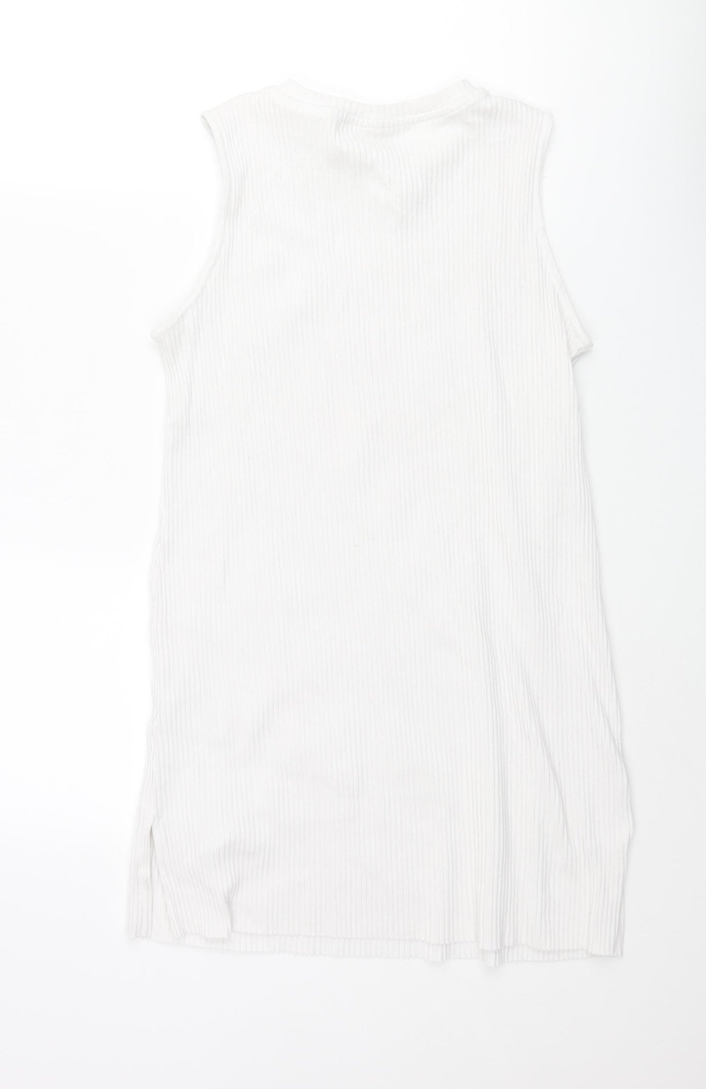 Womens UK Size M H&M White Tunic Tank